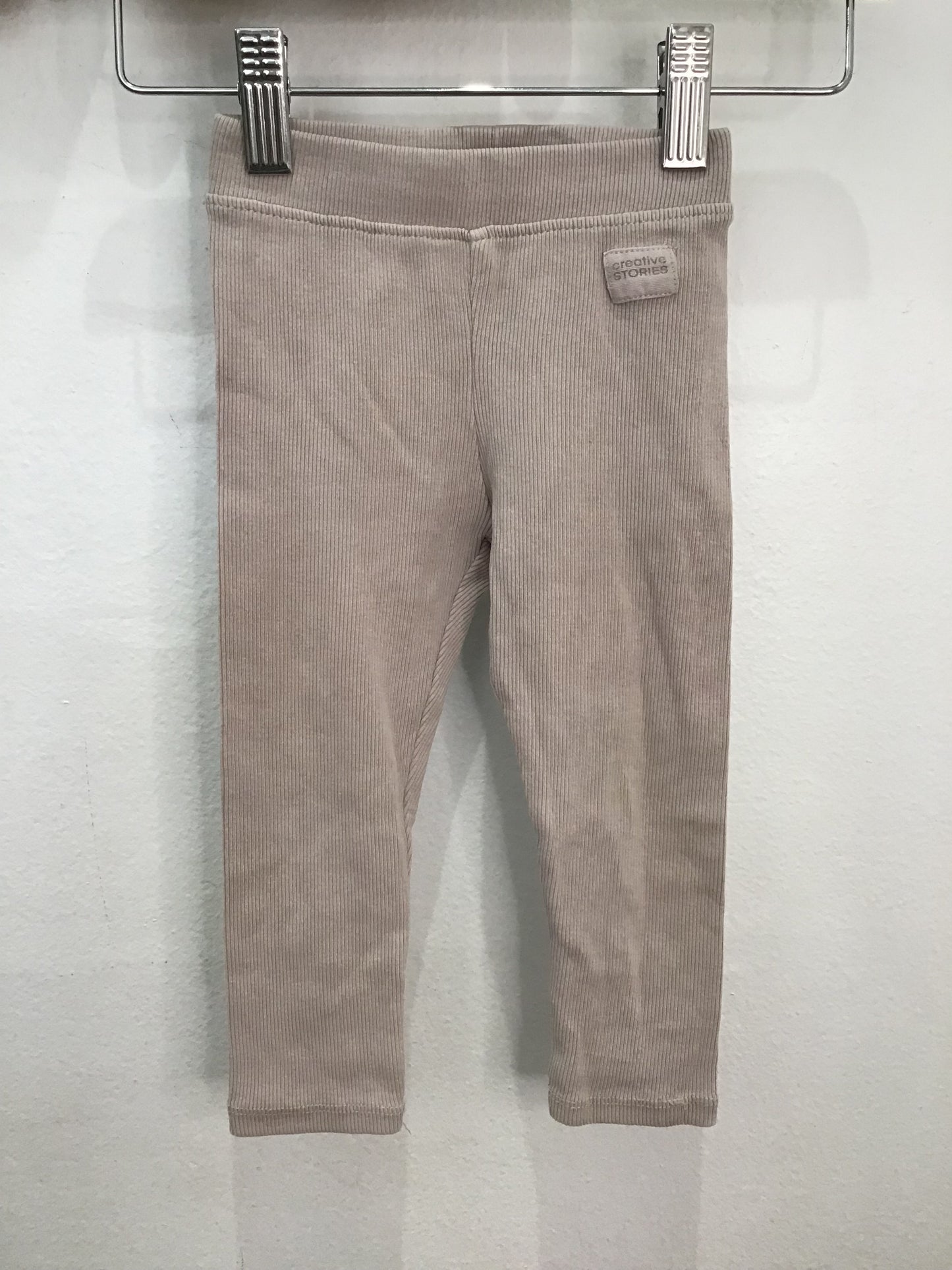 Beige ribbed pants 2y