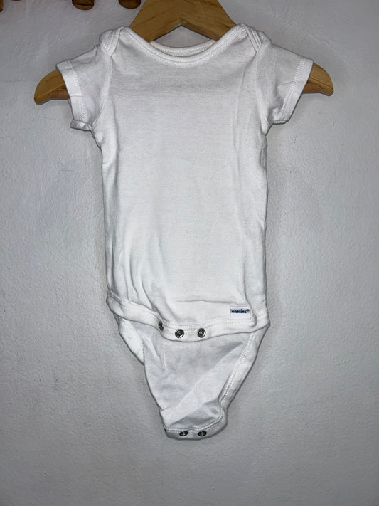 White onesie 3-6m