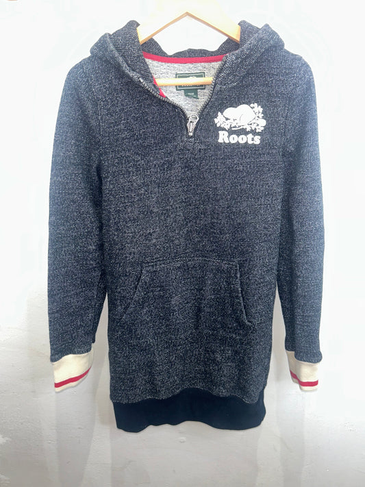 Roots dark wash hooded dress 7-8y