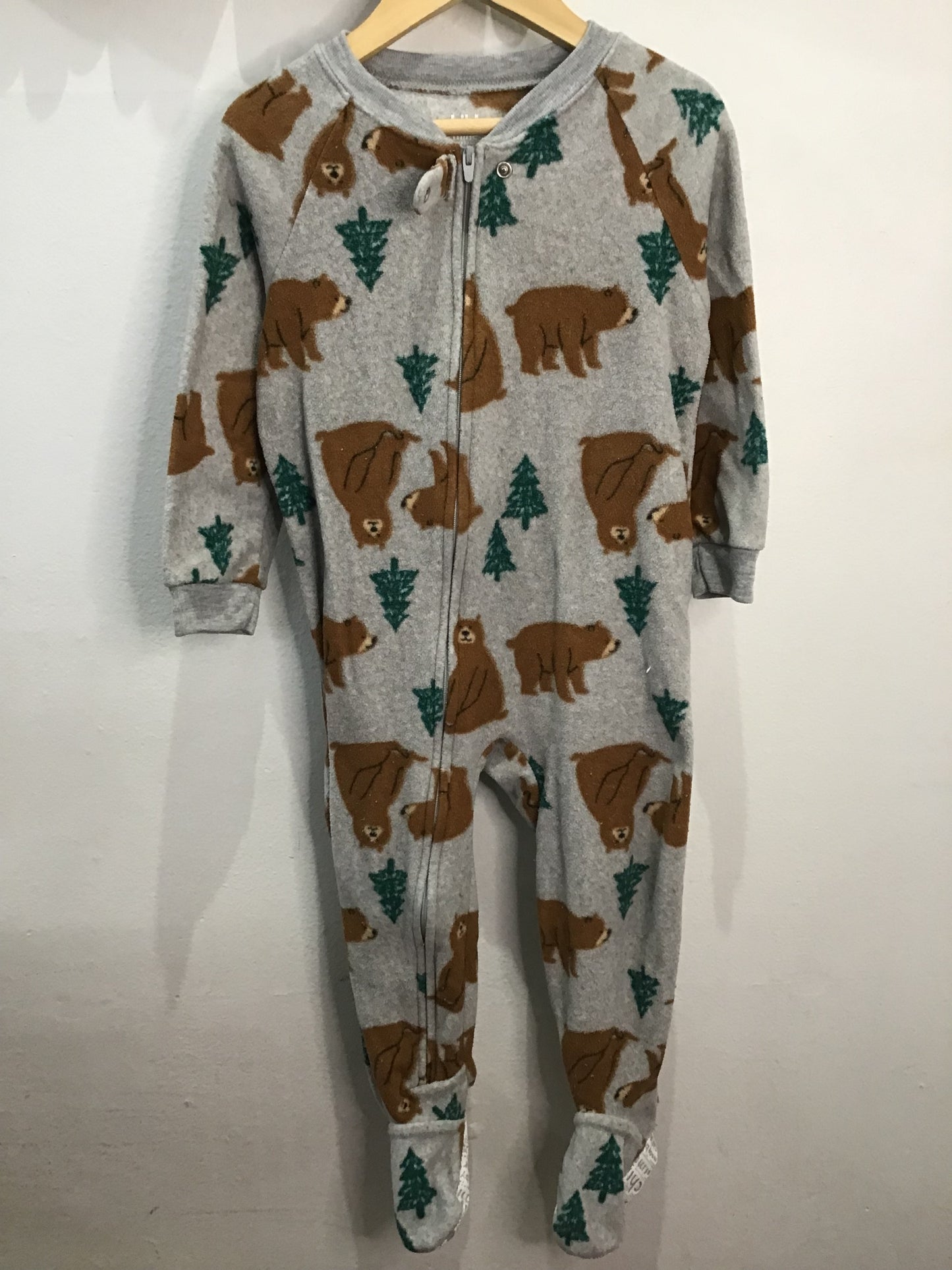 Fleece bear sleeper 2y