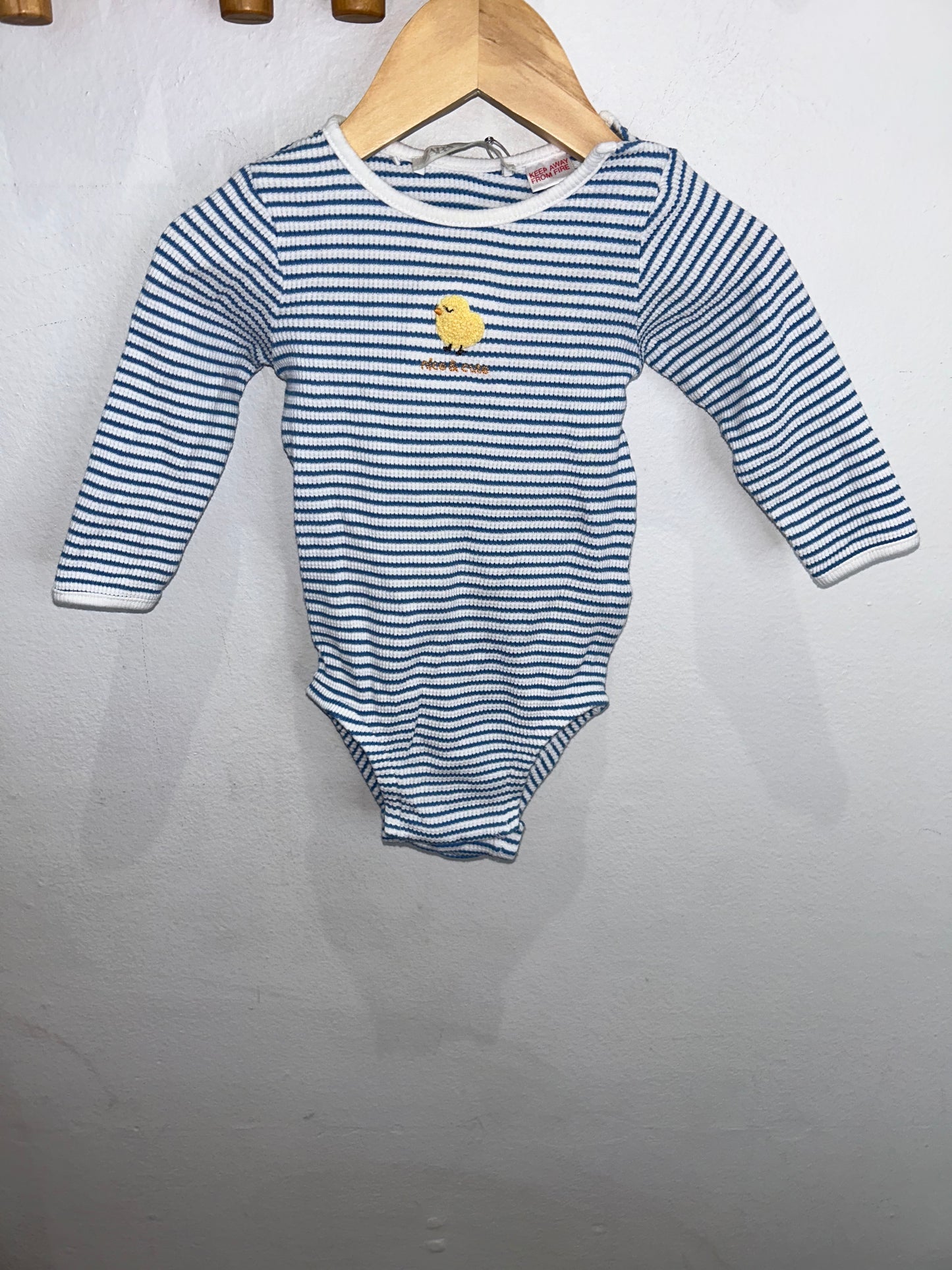Baby chick stripes set 6-9m