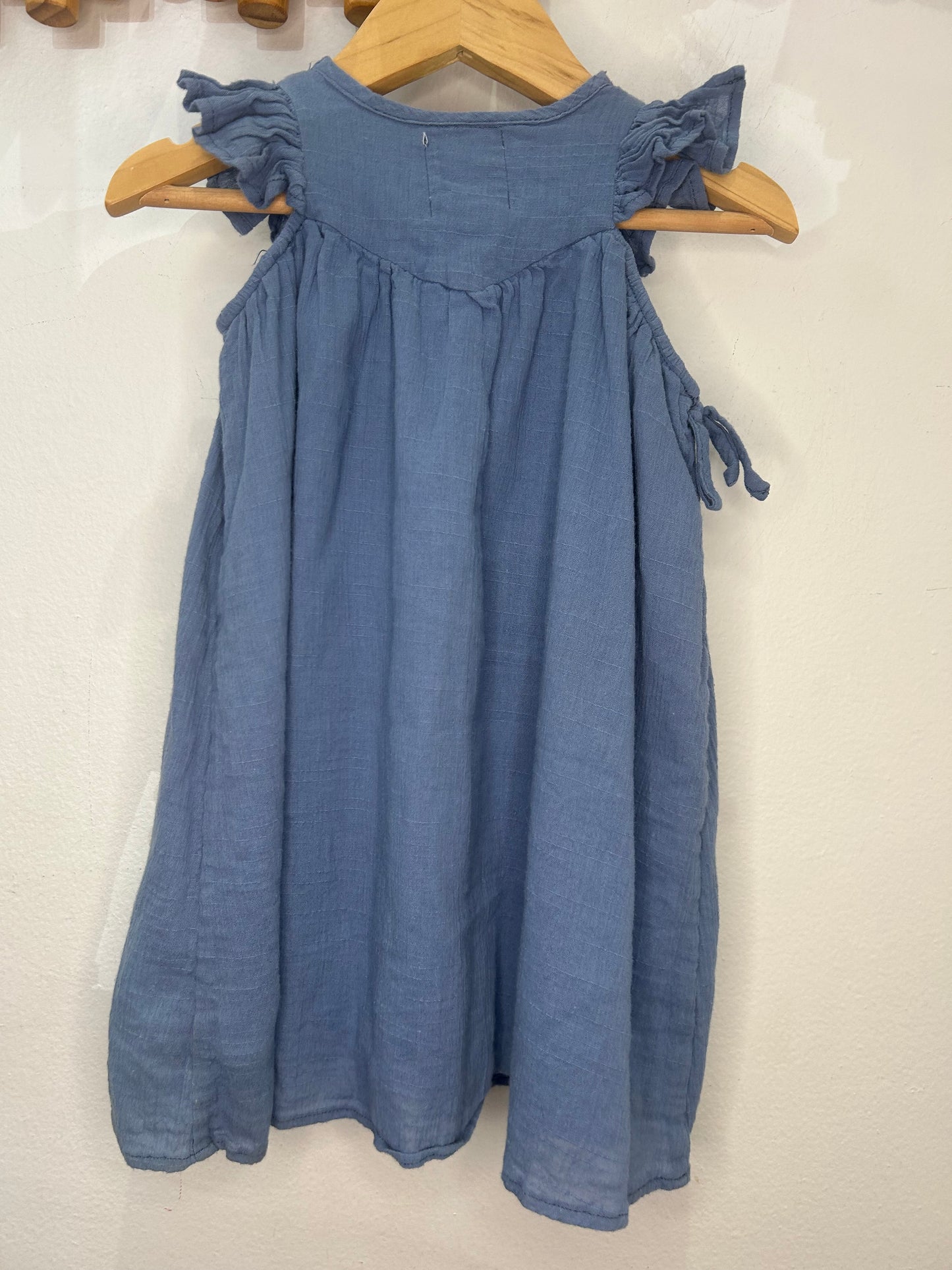 Blue textured dress 12-18m