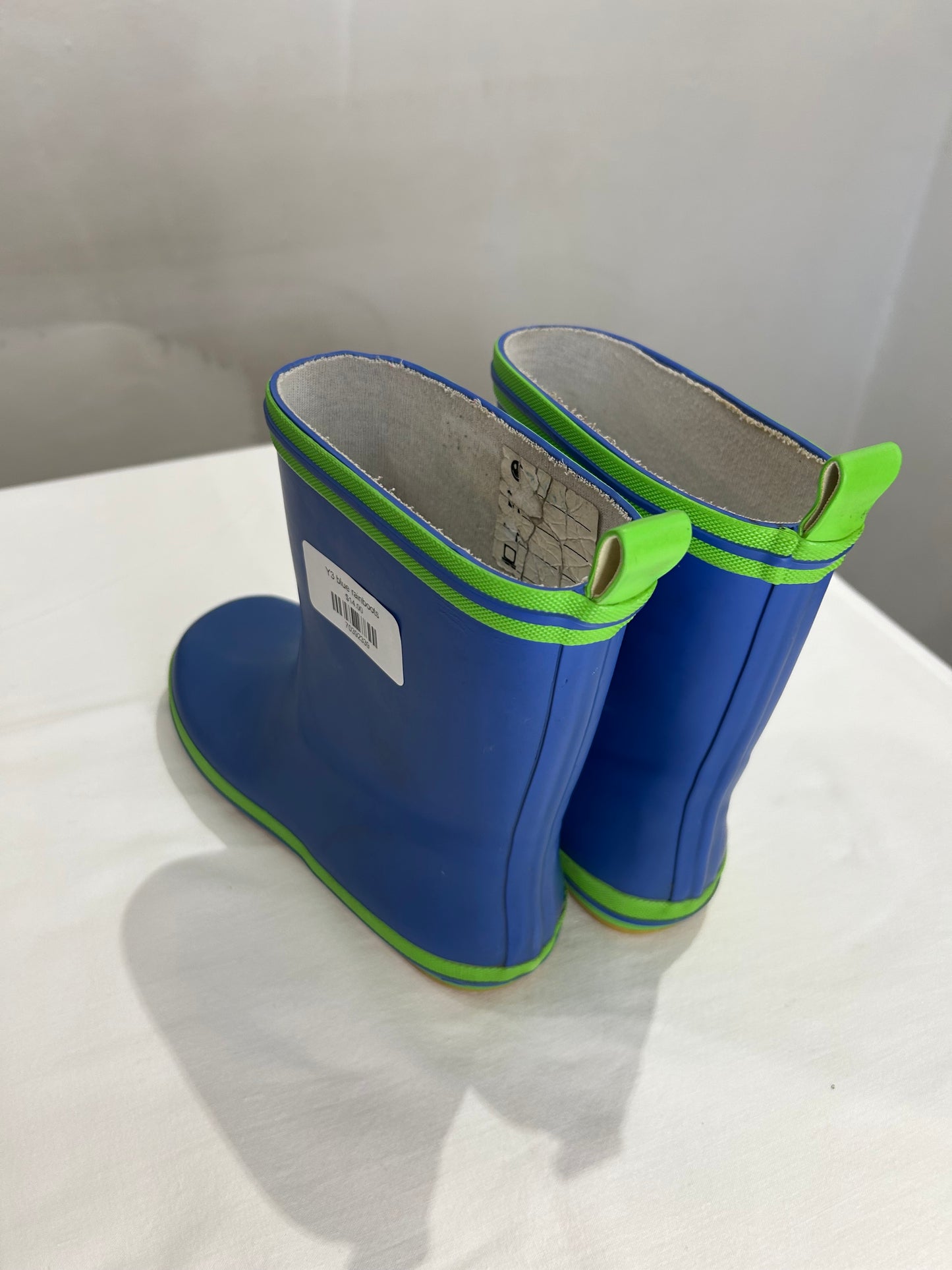 Y3 blue rainboots