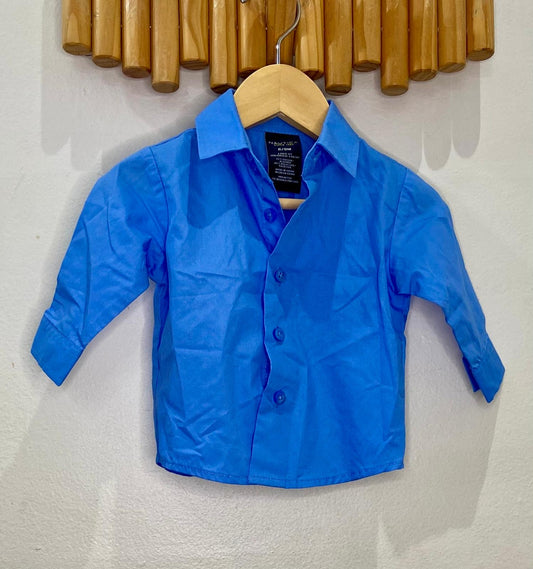 Blue dressy shirt 6-9m