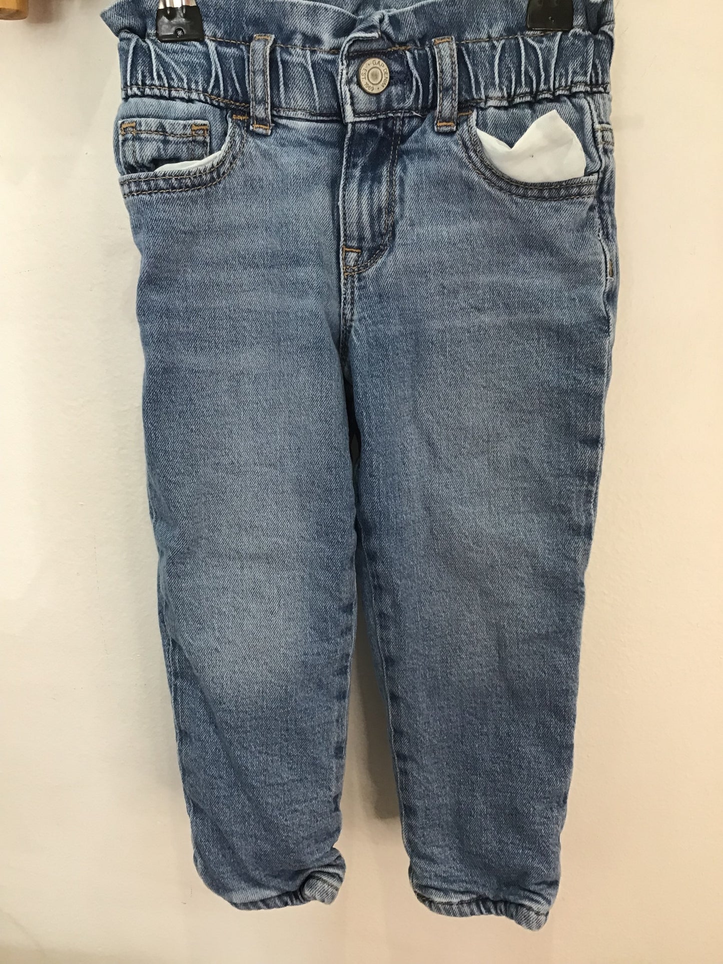 Fleece lined stretchy mom jeans 3y