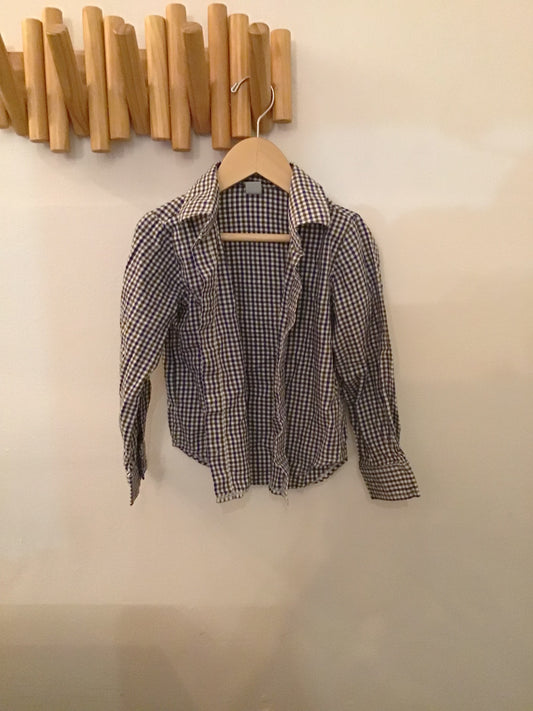 Blue and grey checkered shirt 5y