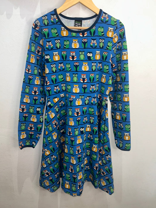 Villervalla owl dress 10-12y