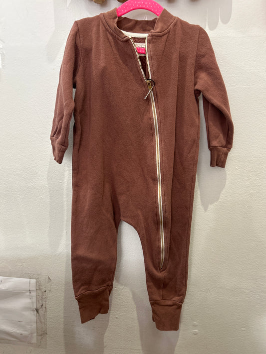 Minimioche brown biker romper 2y*