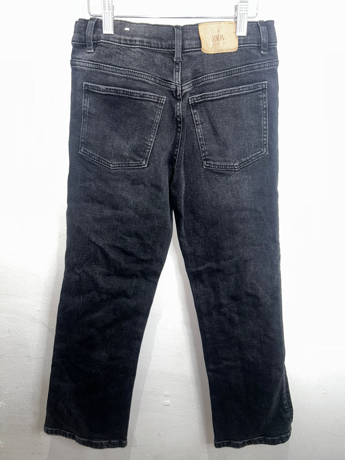 Black straight flare jeans 13-14y