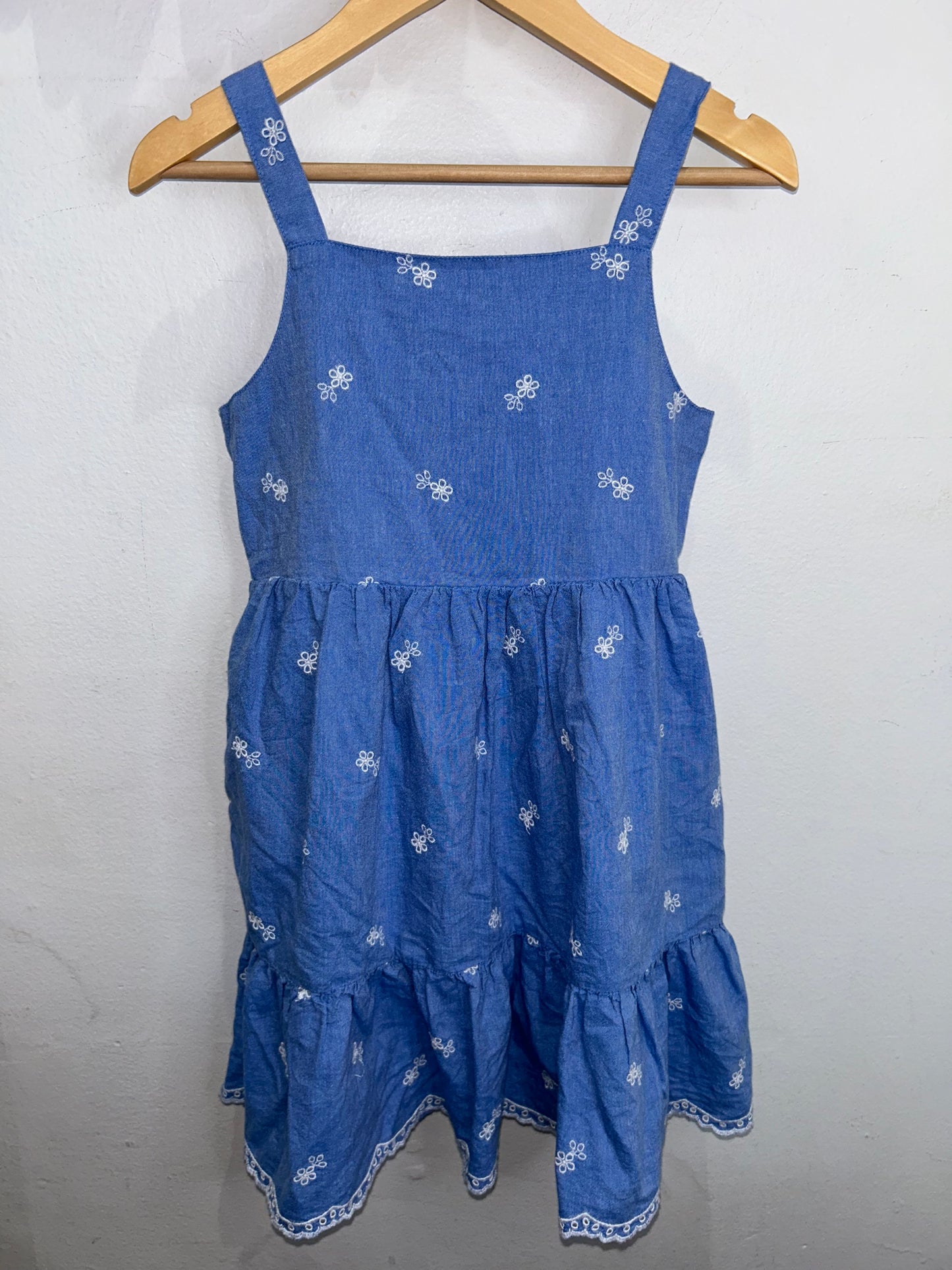 Blue embroidery dress 8y