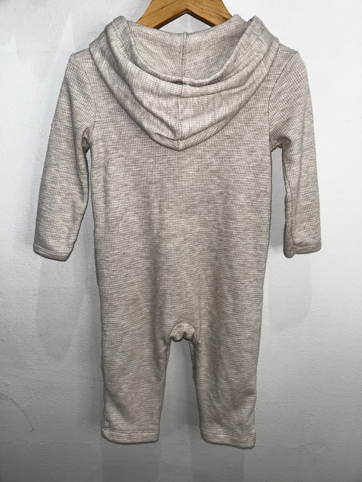 Cream waffle romper 12m