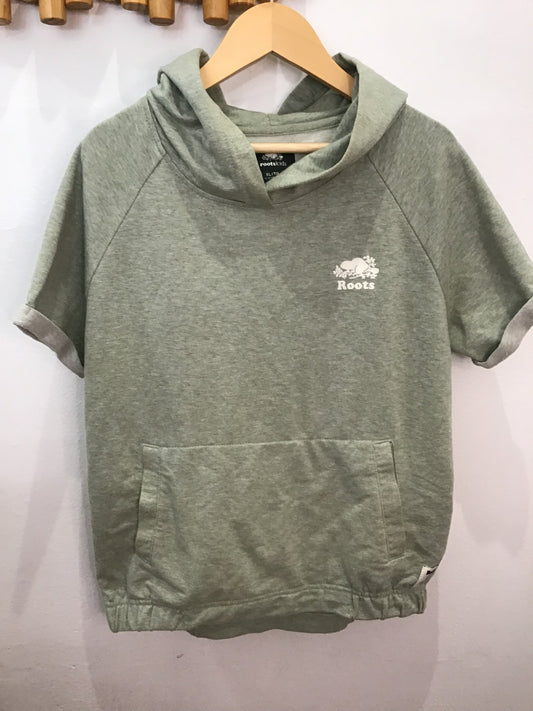 Hoodie Roots green short sleeve 11-12y