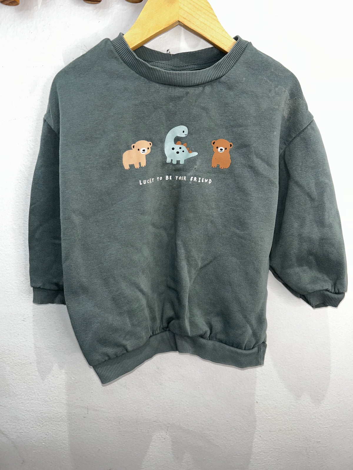 Lucky to be your friend pullover 2-3y*