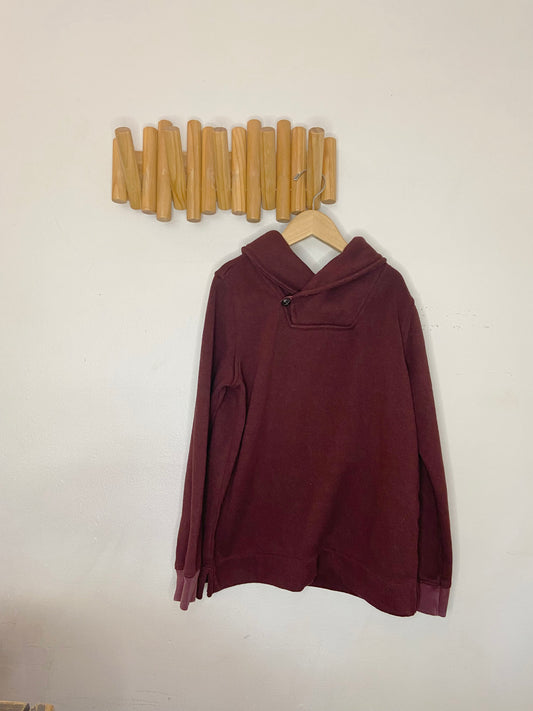 Maroon collar sweater 10-12y
