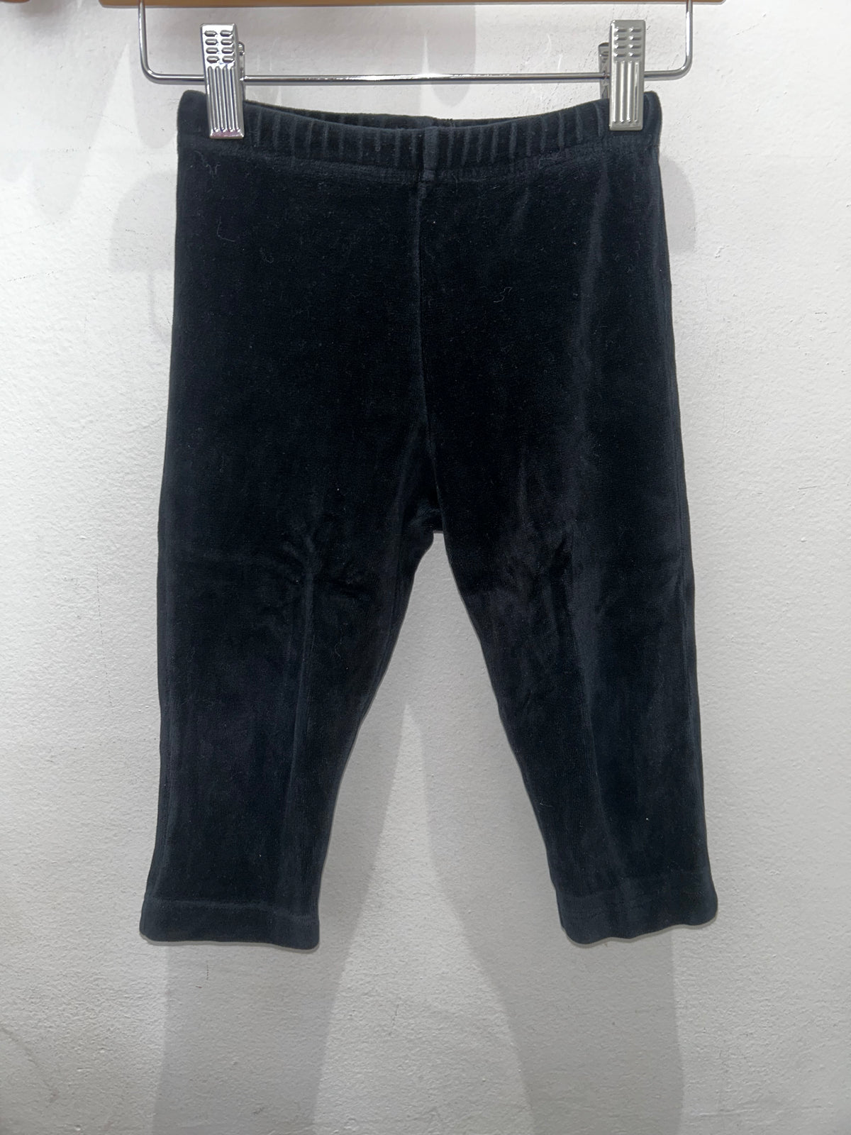 Black brushed fleece pants 2-3y