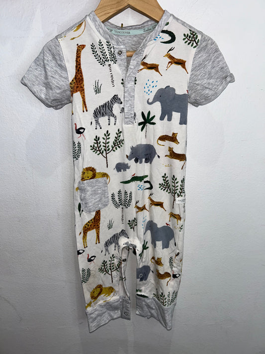 Louloulollipop animals romper 12-18m