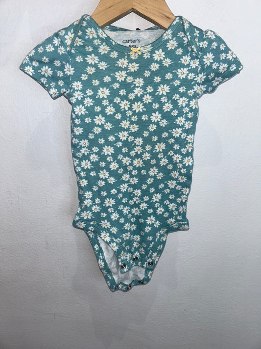 Teal daisies onesie 9m