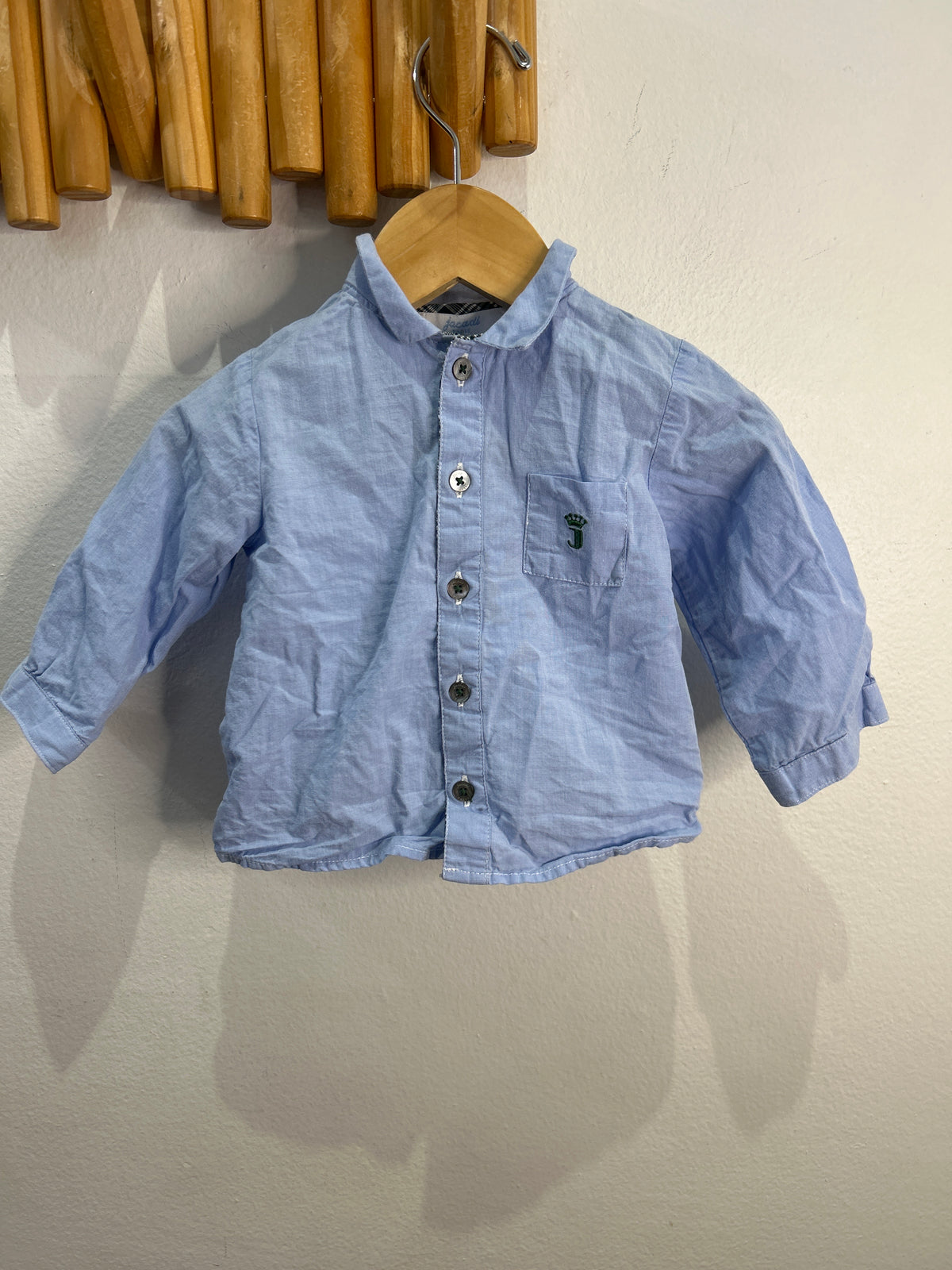 Jacadi blue shirt 6m
