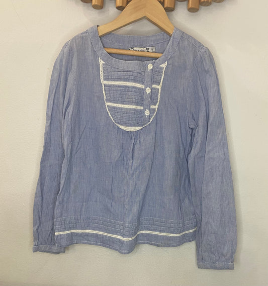 Breezy blue stripe blouse 8y