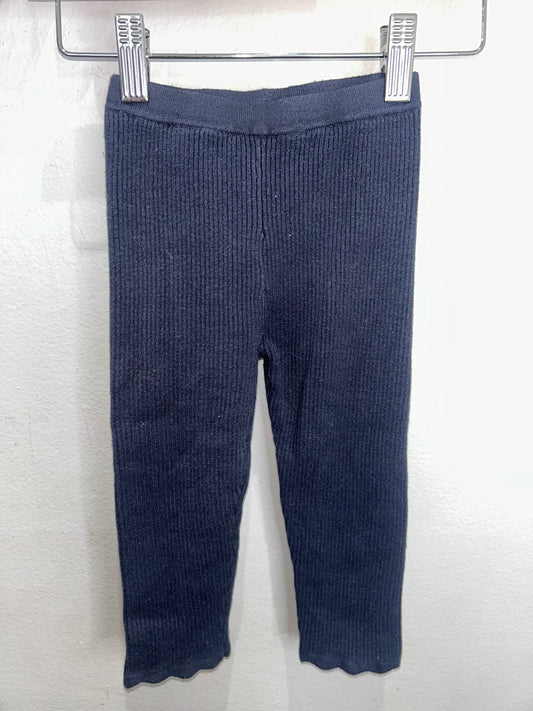 Rylee and Cru navy ribbed leggings 18-24m