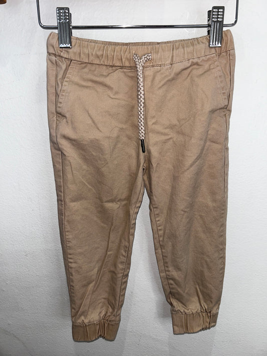 Khaki drawstring pants 3y