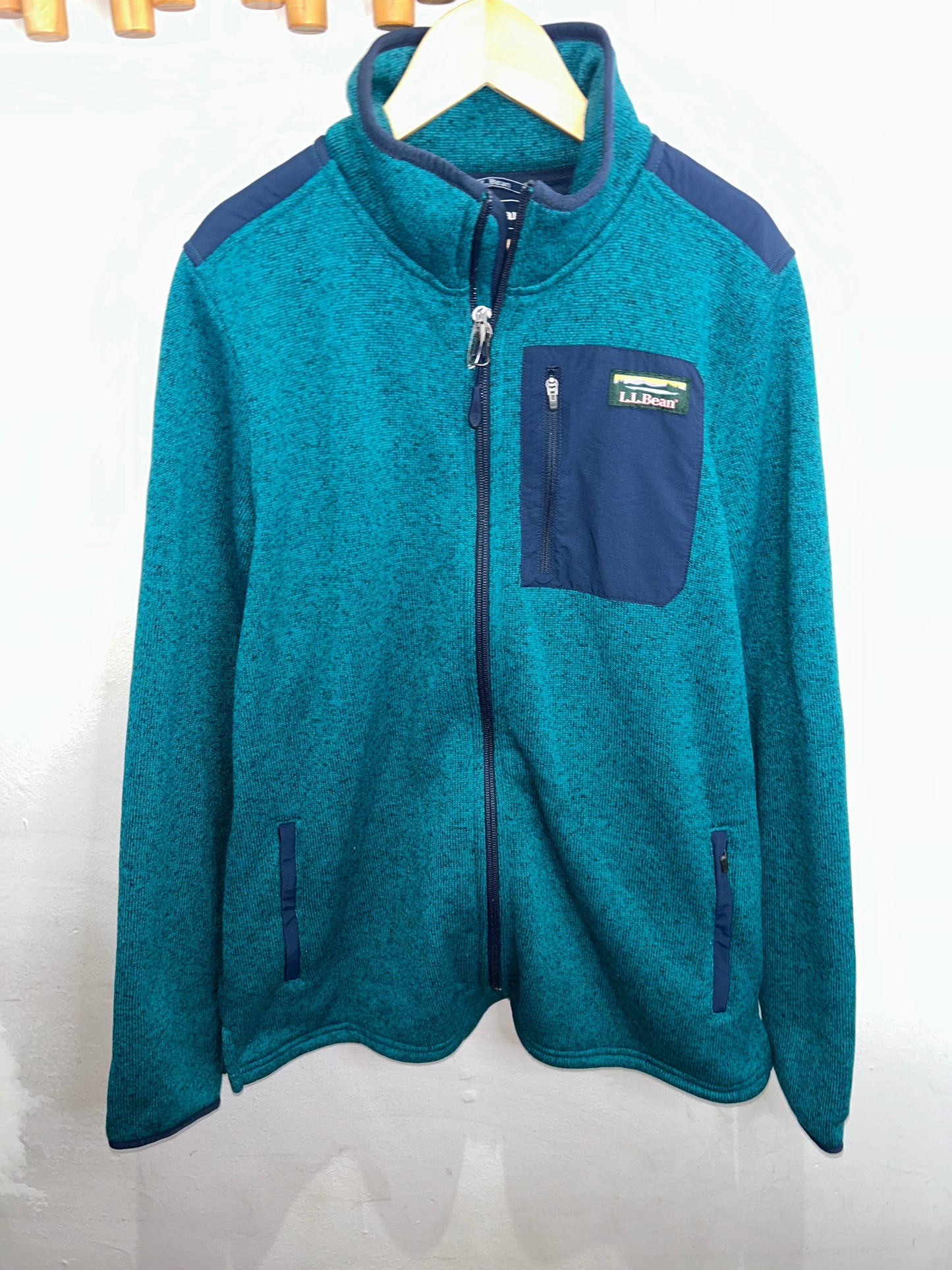 LL Bean teal fleece - adult M