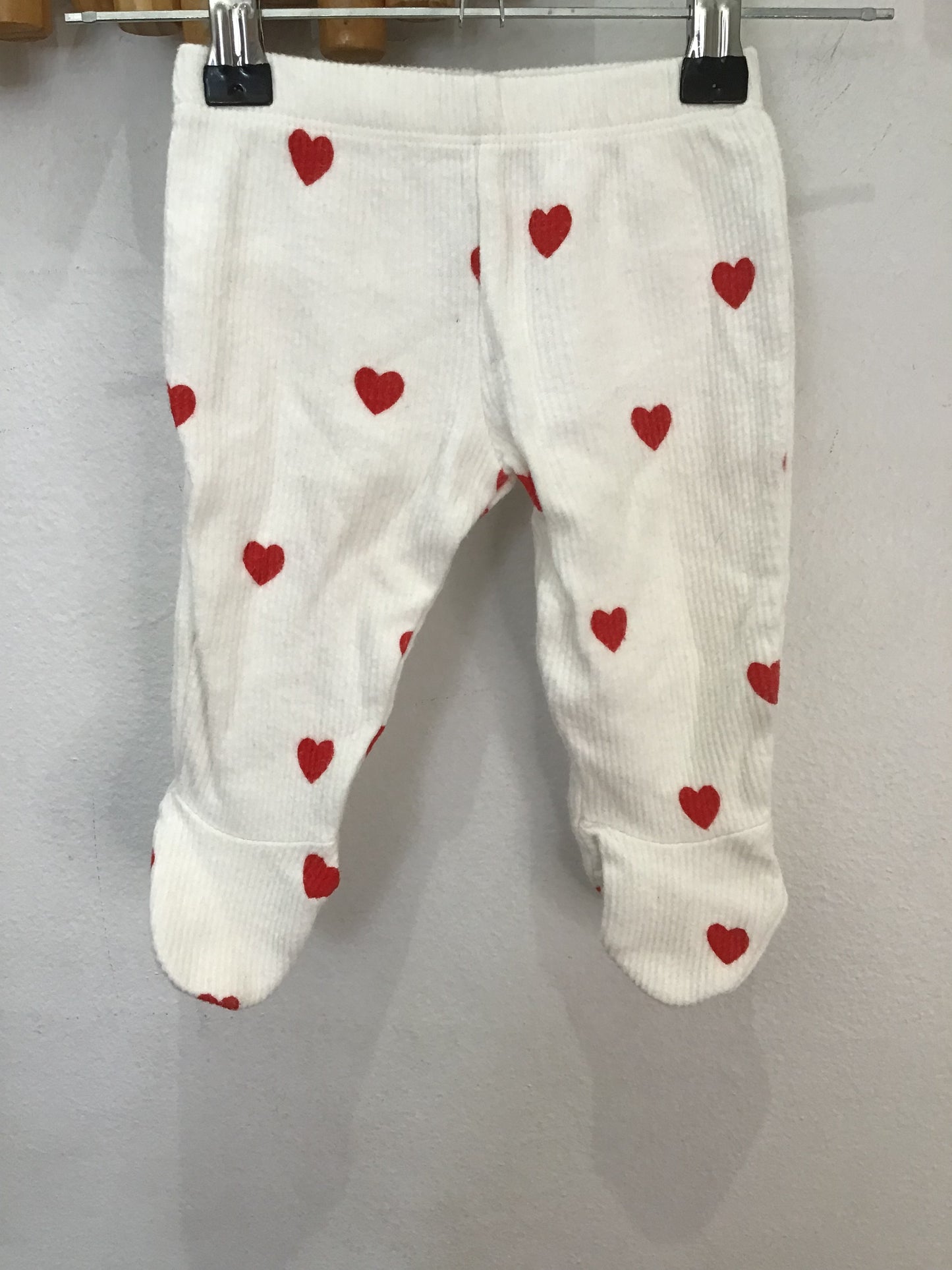Hearts ribbed set 9m