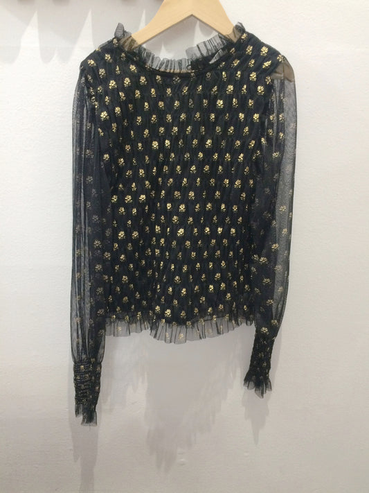 Black and gold blouse 11-12y