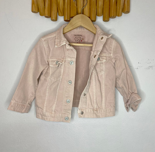 Pink denim jacket 18-24m