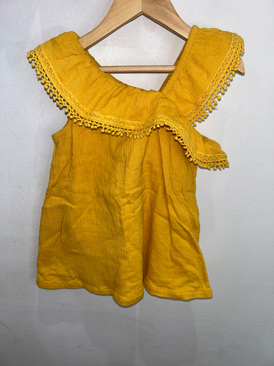 Mustard tanktop blouse 3-4y
