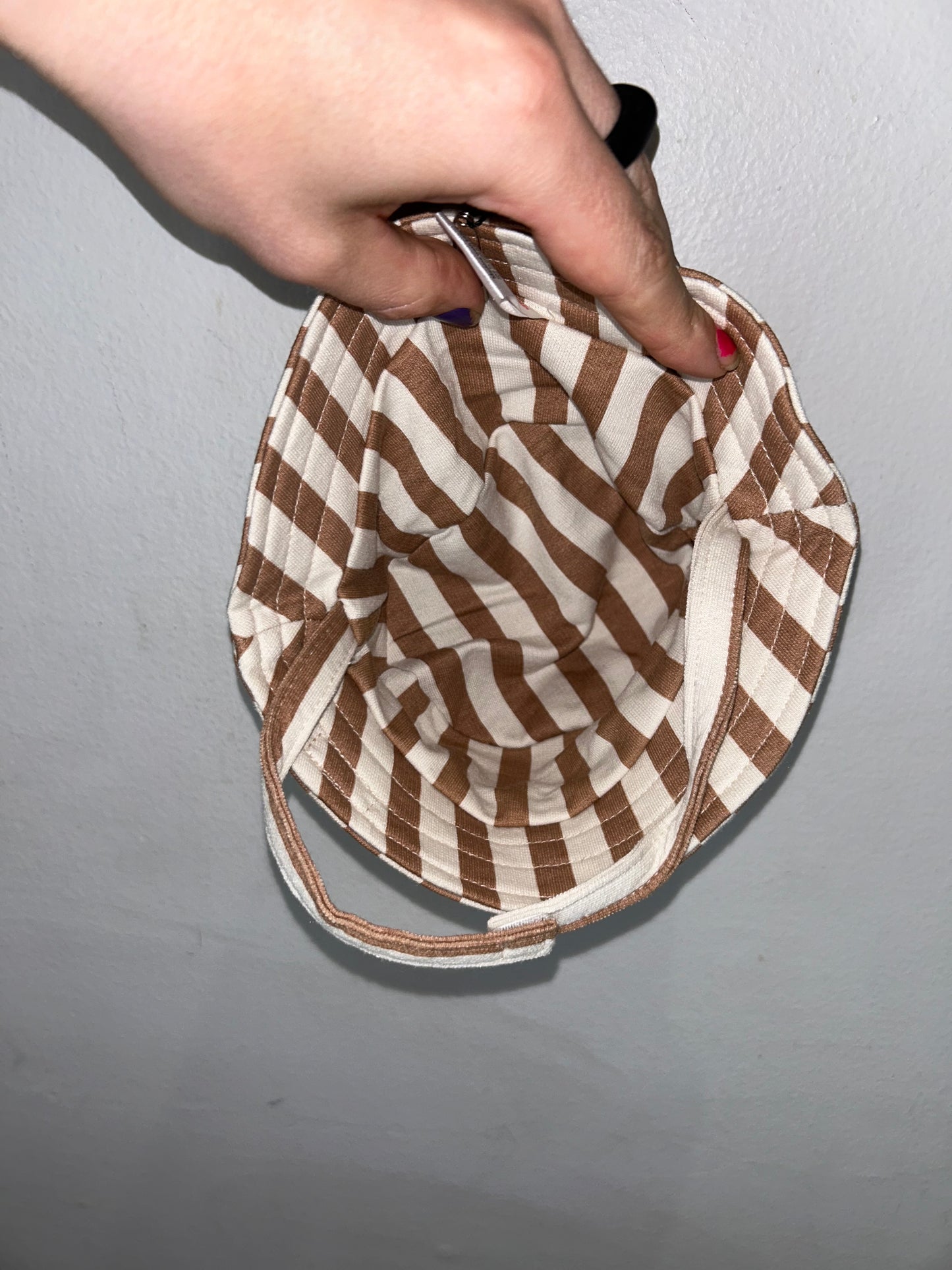Striped Brown Hat 3-12m