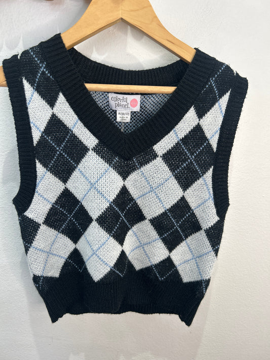 Argyle sweater vest 10-12y