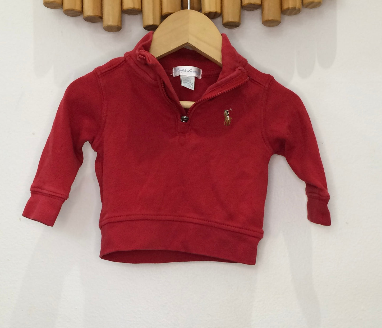 Red quarter zip 3m