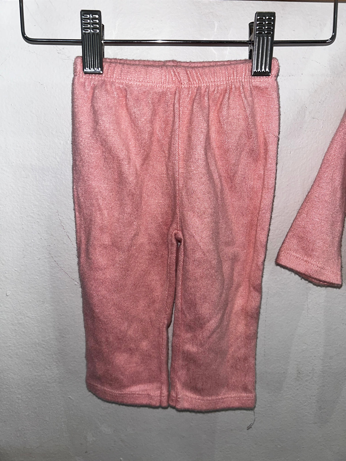 Pink knit set 3-6m