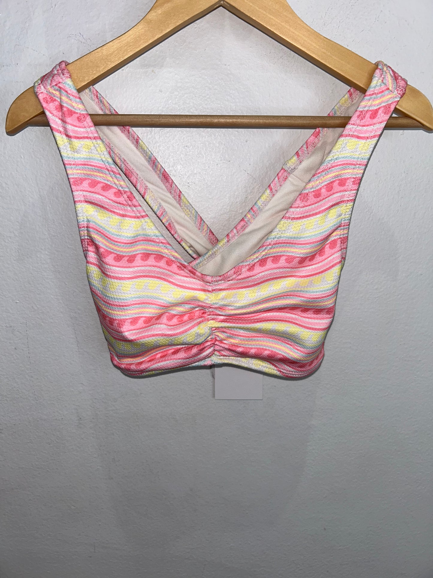 Hurley two piece pink pattern swimsuit 10y