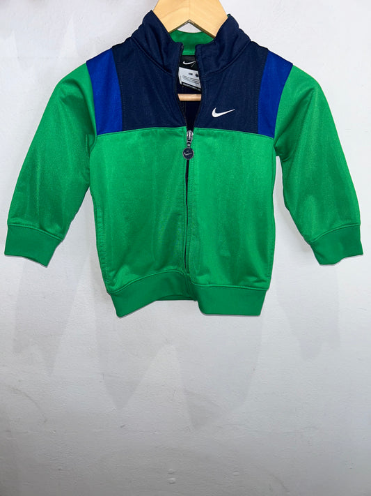 Nike green zip-up 18m