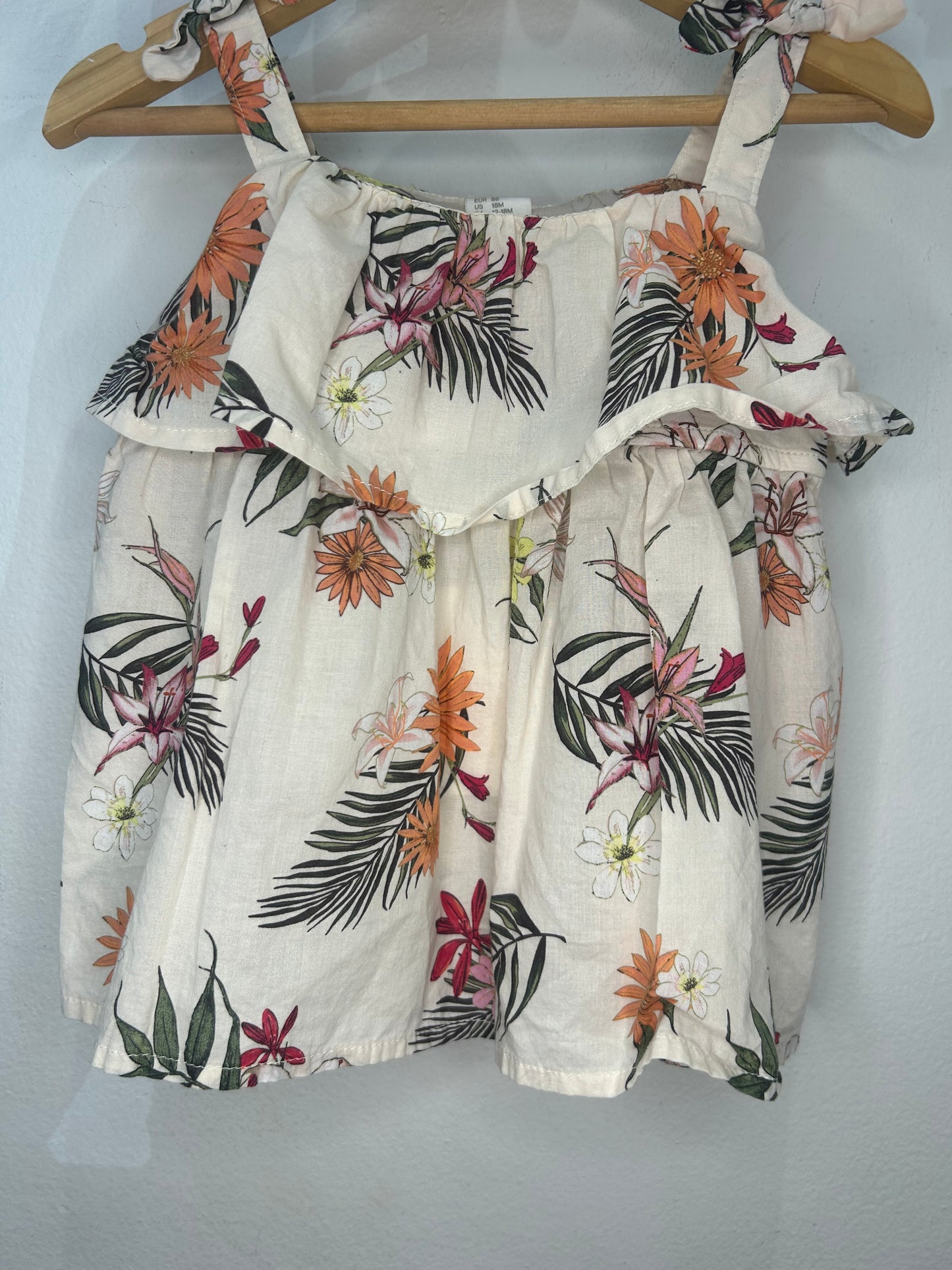 Tropical bouquet tanktop 12-18m