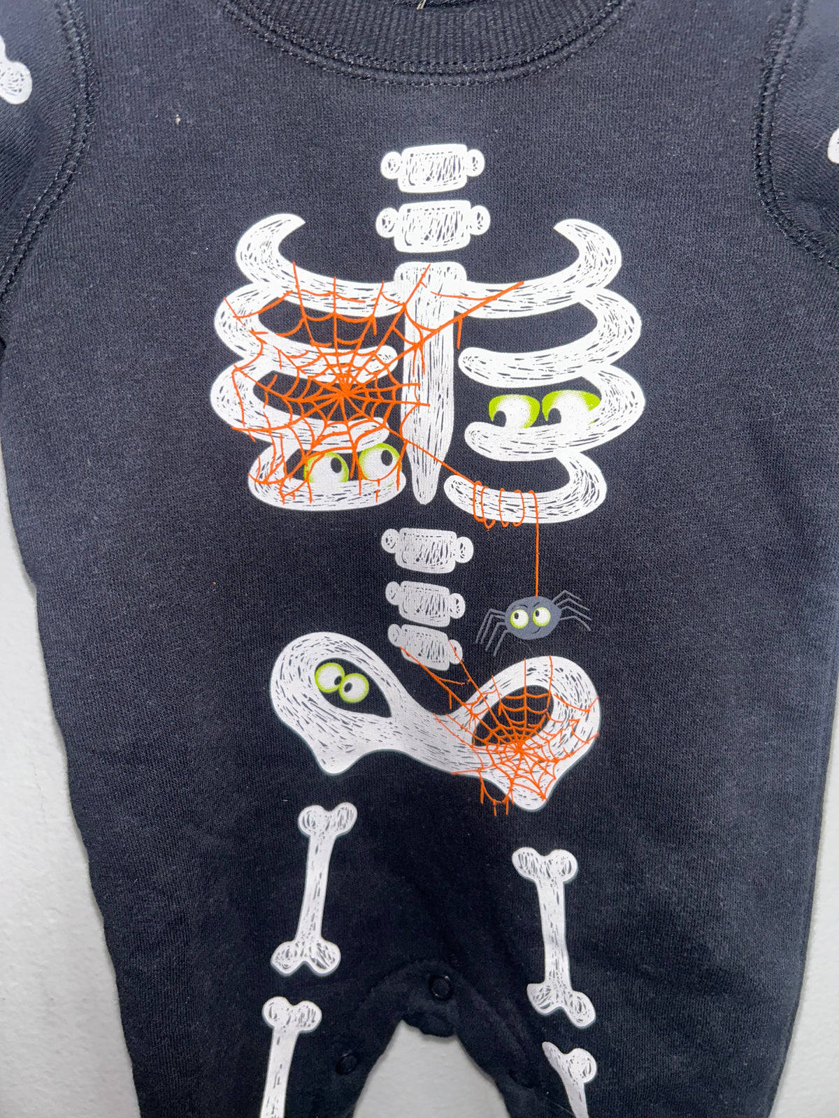 Scary monster pullover romper 0-3m