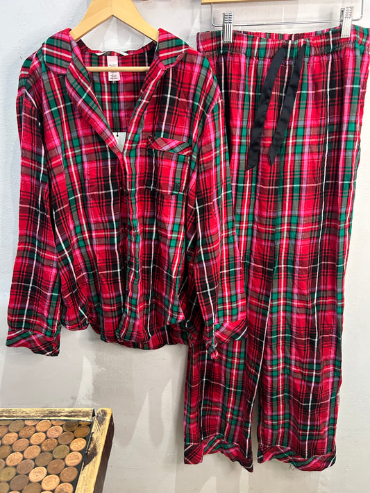 Sparkly checkered pyjama set- adult XS