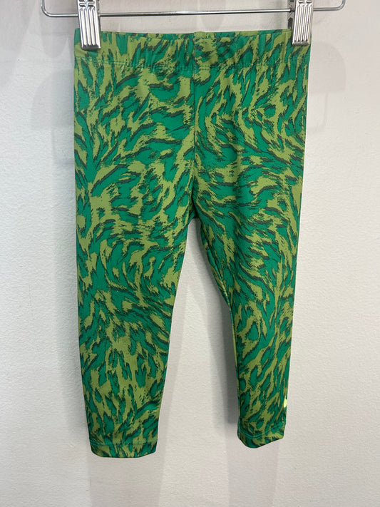Green print activewear leggings 2y
