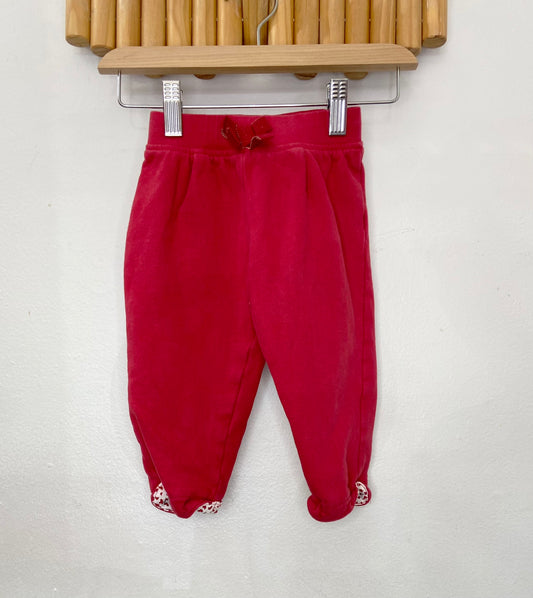 Red heart detail joggers 12-18m