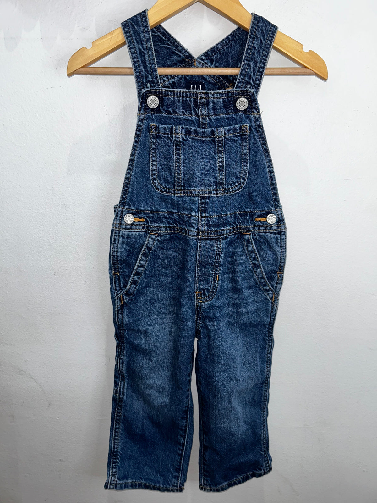 90s style denim romper 2y