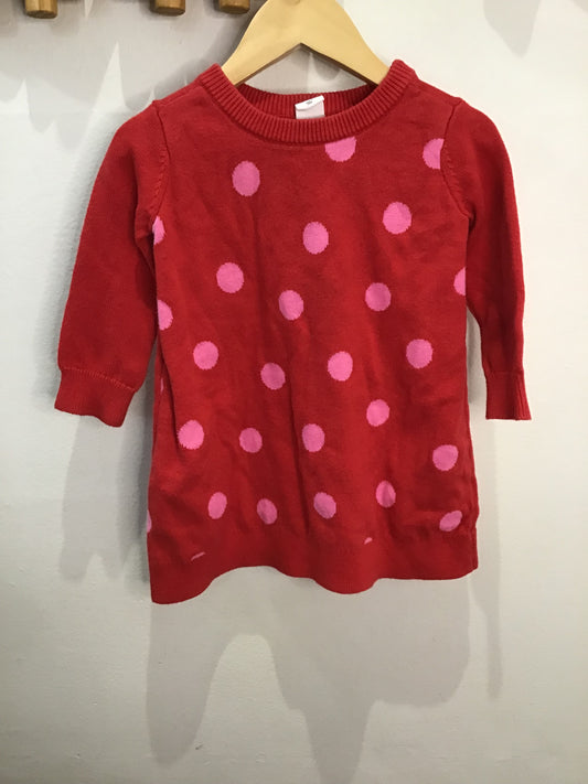 Red dots sweater dress 18-24m
