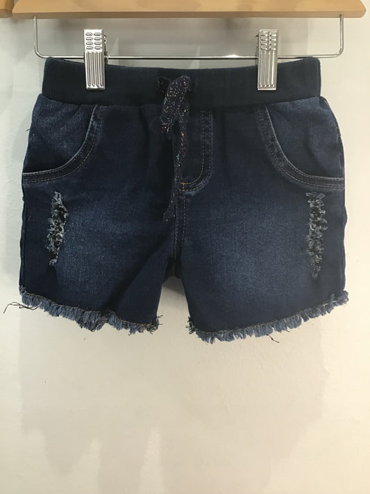 Spakrly drawstring denim shorts 6y