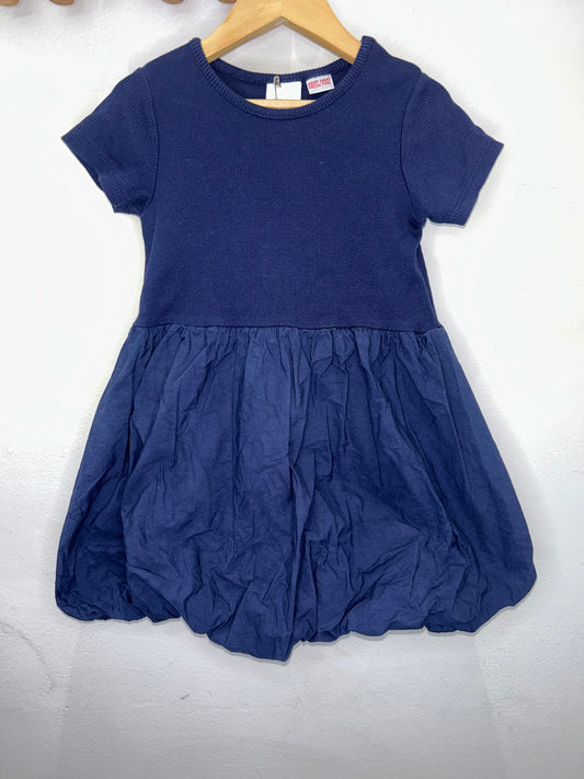 Navy bubble hem dress 5y