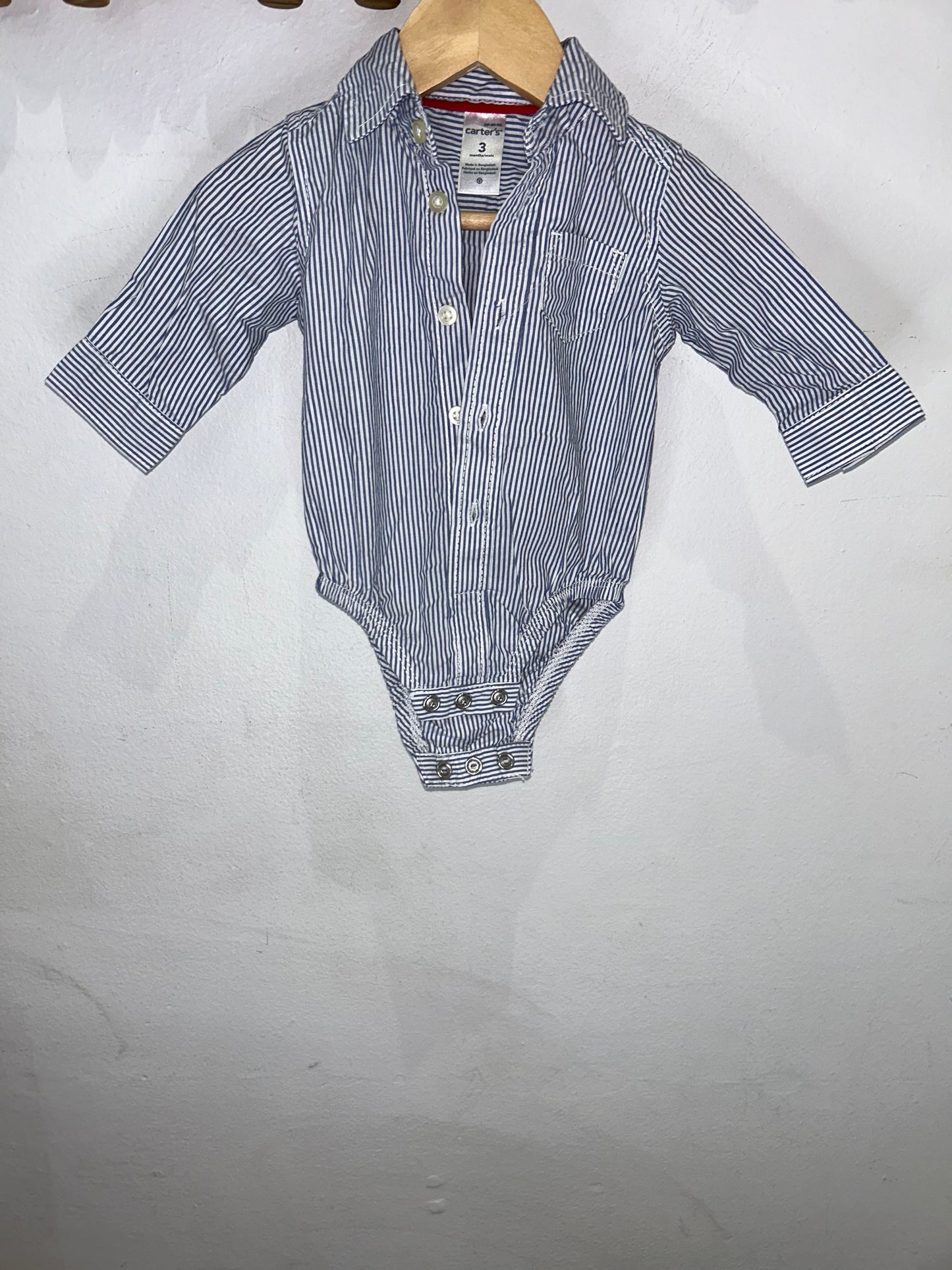 Striped shirt onesie 3m