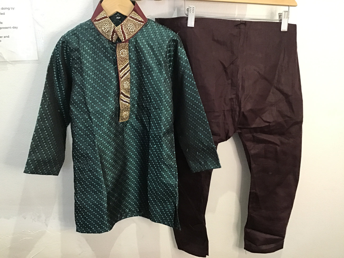 Teal kurta set 4-6y