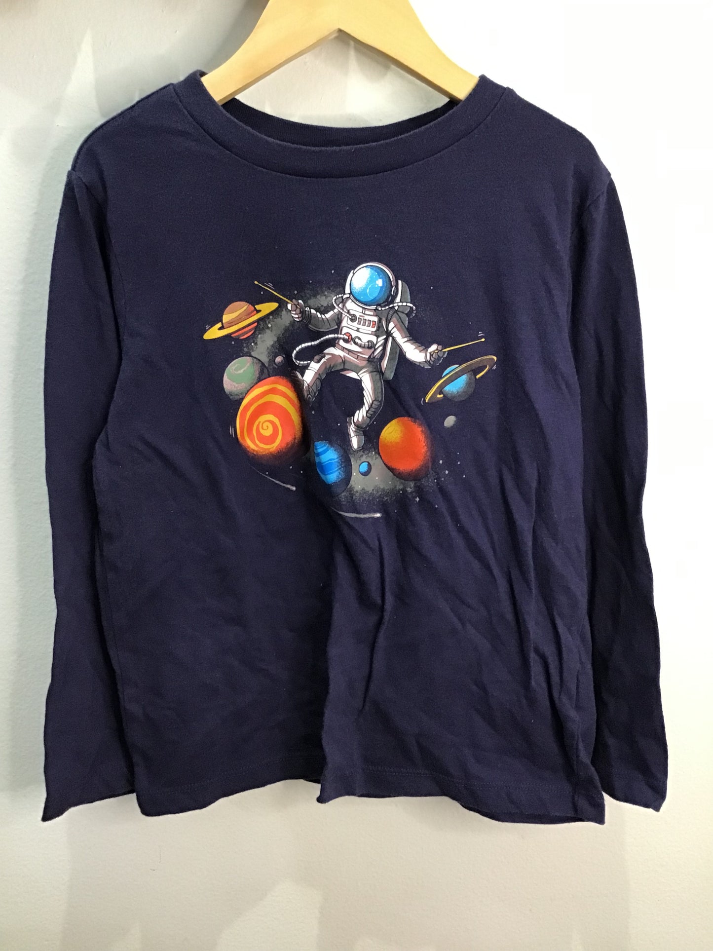 Longsleeve space drums 6-7y