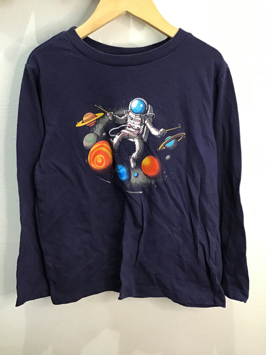 Longsleeve space drums 6-7y