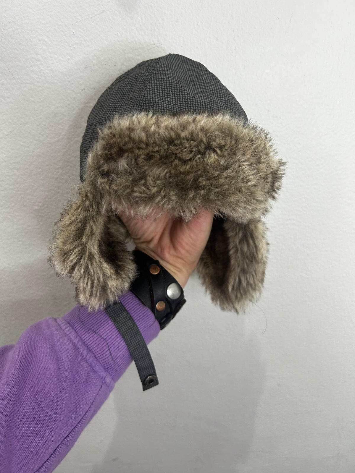 Grey aviator hat 4-6m